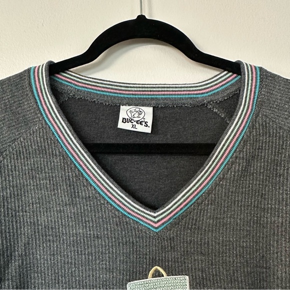 Buc-Ee’s Womens Long Sleeve V-Neck Cotton Blend Knit Christmas Sweater Sz XL GUC - Picture 5 of 9